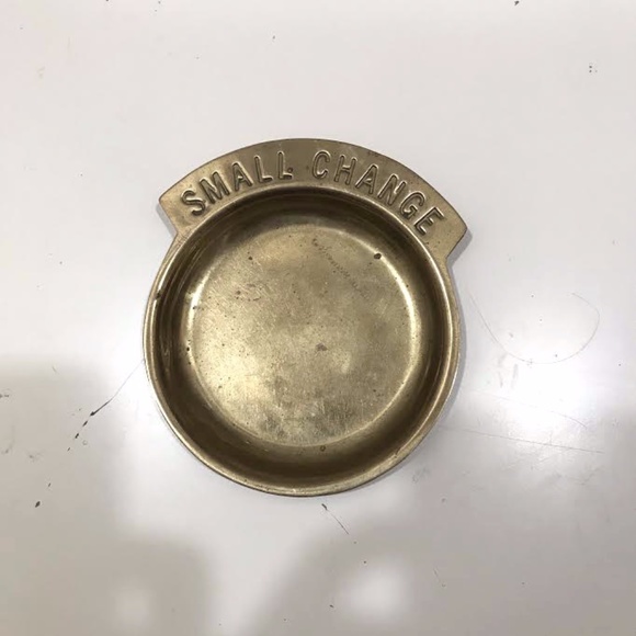 Small Change Brass Trinket Catch All Dish - Picture 1 of 3